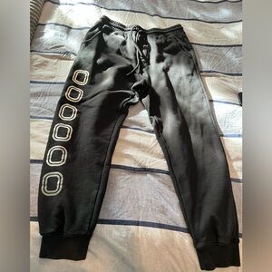 men’s black overtime pants- size medium